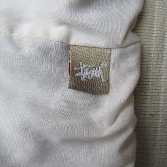 STUSSY Women's Zip Up Skater Hoodie Brown Geometric Pattern Juniors Medium - Picture 13 of 14